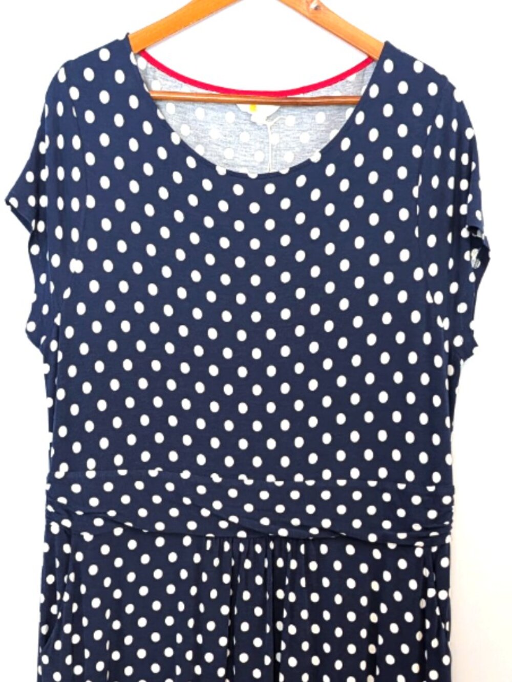 NWT Boden Amelie Jersey Dress Navy Polka Dot |  Size US 16/18R - Picture 9 of 14